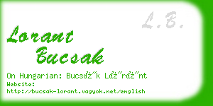 lorant bucsak business card